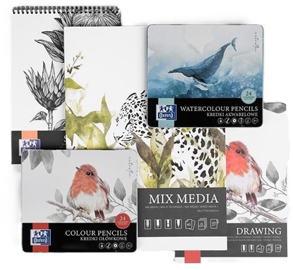 Picture of Oxford Blok artystyczny A4/25K 225g mix media klejony