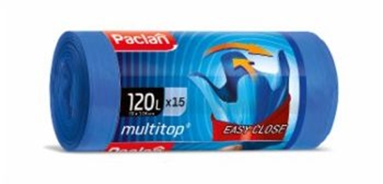 Изображение Paclan Worki na mieci MULTITOP 120L 15SZT  (134900)