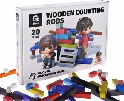 Изображение Paeczki drewniane do liczenia 56szt