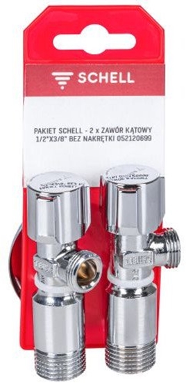Изображение PAKIET: Zawór ktowy SCHELL COMFORT 1/2*3/8 chrom bez ASAG (S) (2 sztuki)