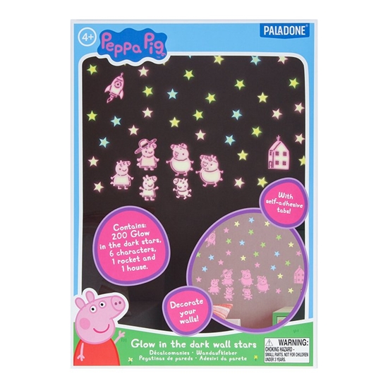 Изображение Paladone Peppa Pig Glow in the Dark Wall Decal Stars