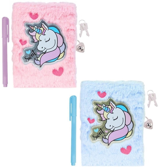 Picture of Pamitnik pluszowy jednoroec dugopis MIX