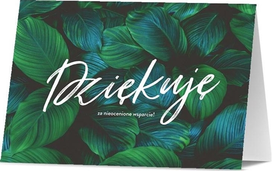 Изображение Pan Dragon Karnet B6 Dzikuj, zielone licie K.B6-1904