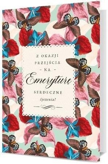 Picture of Pan Dragon Karnet B6 Emerytura - kwiaty i motyle K.B6-1876