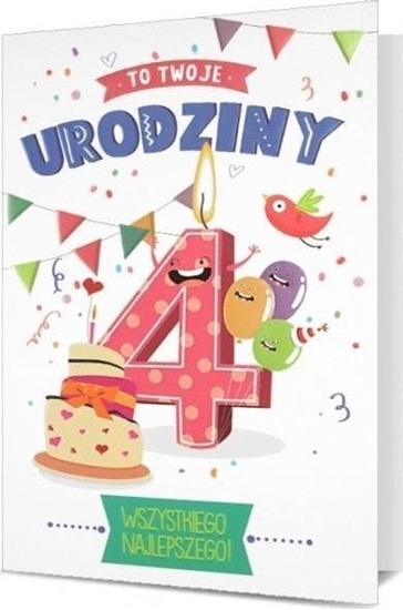 Picture of Pan Dragon Karnet B6 HM-200 4 Urodziny, wieczka cyfra HM200-2602