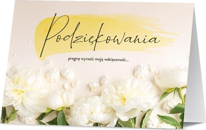 Picture of Pan Dragon Karnet B6 Podzikowania, biae kwiaty K.B6-1905