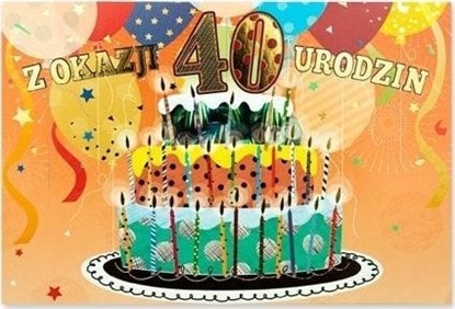 Picture of Pan Dragon Karnet B6 Urodziny 40
