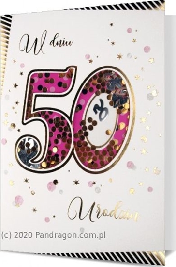 Picture of Pan Dragon Karnet HM200 50th birthday konfetti