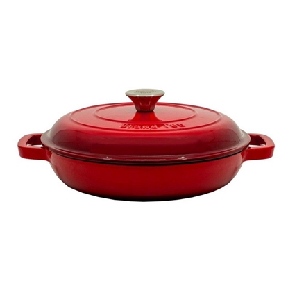 Picture of PAN GRILL WITH LID GRAND FEU RED D27CM