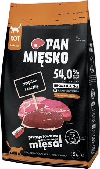 Picture of Pan Misko Karma sucha dla kota Cielcina z kaczk (dorosy) chrupki M 5kg