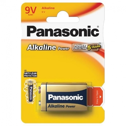 Attēls no Panasonic Bronze Alkaline Battery 9V (6LF22APB/1BP) B1