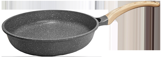 Picture of Panna alumīnija Amber 28cm, ar koka imitācijas rok