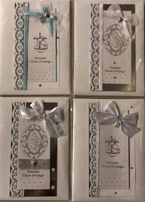 Attēls no Panorama Ksieczka rcznie zdobiona A5 Chrzest Mix wzorów
