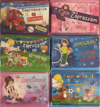 Изображение Panorama Zaproszenia Urodziny brokat + koperta (10szt)