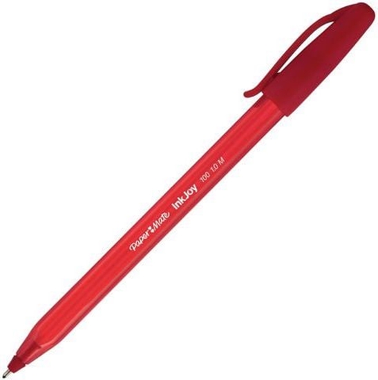 Изображение Paper Mate Dugopis INKJOY 100 CAP M czerwony, 50 sztuk (SAN262)