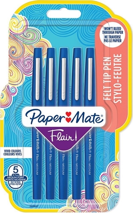 Picture of Paper Mate PAPER MATE Faserschreiber Flair 5er M 0.7 mm Blister