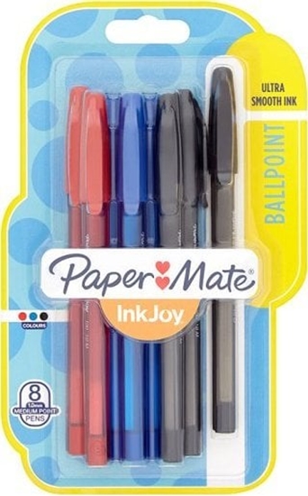 Picture of Paper Mate PAPER MATE Kugelschreiber InkJoy 100 Kappe 8St. M S/B/R/G