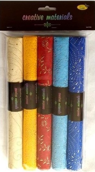 Изображение Papier czerpany ozdobny gm 140 25x35cm 5 ark