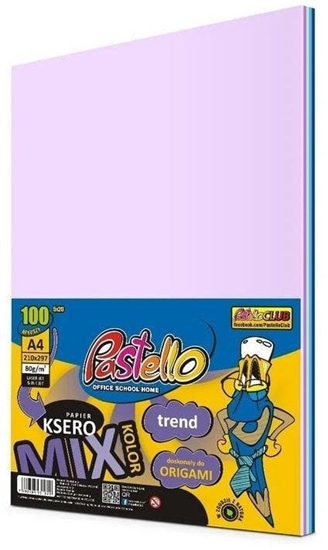 Picture of Papier ksero A4 80g 5 kolorów niebiesk 100 arkuszy