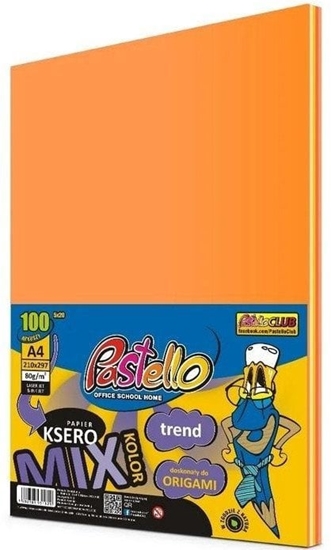 Picture of Papier ksero A4 80g 5 kolorów pomara 100 arkuszy