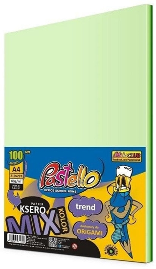 Picture of Papier ksero A4 80g 5 kolorów zielonych 100 arkusz