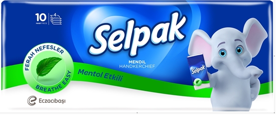 Picture of Papīra kabatlakatiņi SELPAK Menthol, 4 kārtas, 10gab