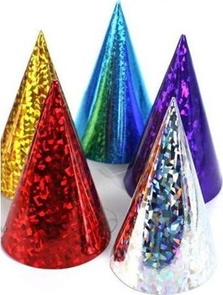 Picture of Party Deco Czapeczki kolorowe holograficzne - 6 szt. uniwersalny