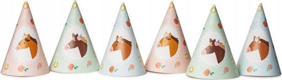 Изображение Party Deco Czapeczki Konie 16cm 6szt