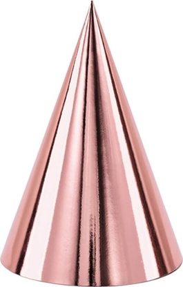 Изображение Party Deco Czapeczki róowe zoto - 6 szt. uniwersalny