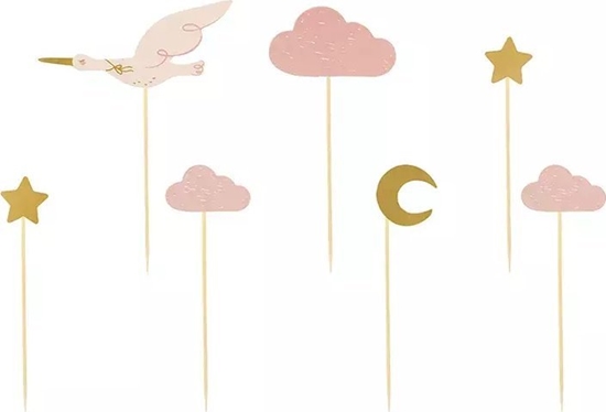 Изображение Party Deco Dekoracje do muffinek Bocian 11-12cm 7szt