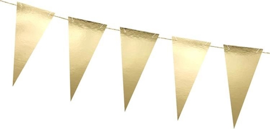 Picture of Party Deco Girlanda, flagietki, zota, 2,15 m uniwersalny