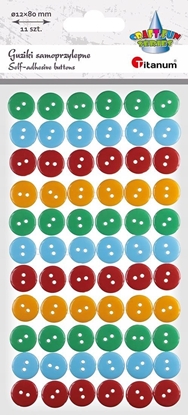 Изображение Party Deco Guziki plastikowe samoprzylepne 66szt