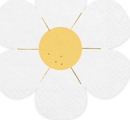 Изображение Party Deco Serwetki Stokrotka 16x16.5cm 12szt