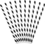 Picture of Party Deco Somki papierowe do picia w paski, czarne, 19,5cm, 10 szt. uniwersalny