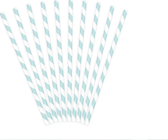 Изображение Party Deco somki rurki bkitne 10 sztuk uniwersalne (35036)