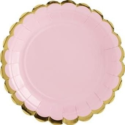 Изображение Party Deco talerzyki Yummy, jasny ró, 18 cm, 6 sztuk uniwersalny (33392)