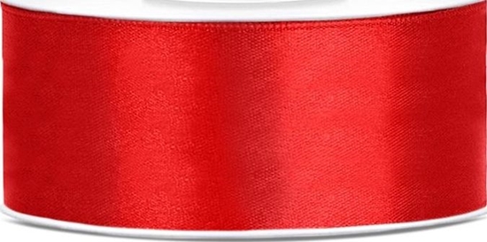 Picture of Party Deco Wstka satynowa, czerwona, 25 mm x 25 m uniwersalny