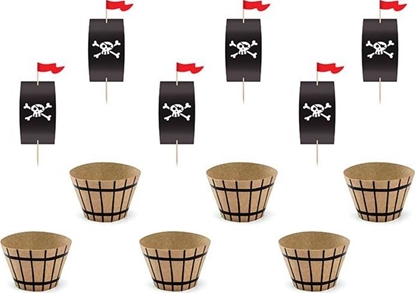 Picture of Party Deco Zestaw do muffinek Piraci, mix, 6 szt. uniwersalny