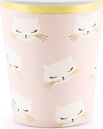 Attēls no PartyDeco Kubeczki Kotek 200ml 6szt