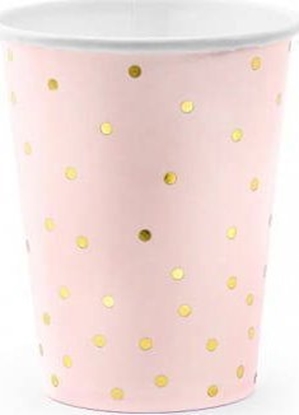 Attēls no PartyDeco Kubeczki Kropki, jasny ró, 260ml one size