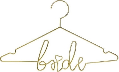 Attēls no PartyDeco Metalowy wieszak Bride, zoty, 45x27cm one size
