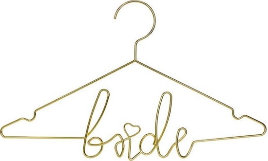 Picture of PartyDeco Metalowy wieszak Bride, zoty, 45x27cm one size