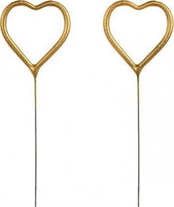 Picture of PartyDeco Zimne ognie Serce, zoty, 16.5cm one size