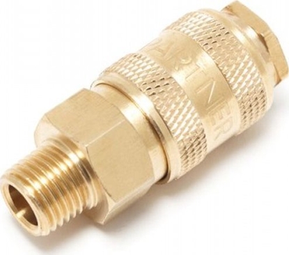 Изображение Partner Szybkozczka pneumatyczna z zaworem z gwintem zewntrznym 1/4" (mosidz)