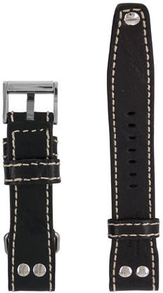 Picture of Pasek skórzany Zeppelin Eurofighter czarny 22 mm