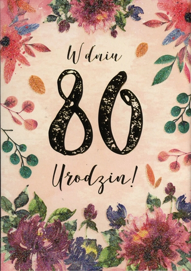 Picture of PASSION CARDS Karnet W dniu 80 Urodzin PR-111
