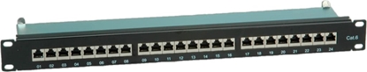 Attēls no Patchpanelis Cat.6 19" 24 Ports, STP, black