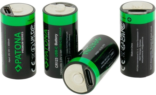 Изображение PATONA CR123A Bateria do ponownego naadowania Lit