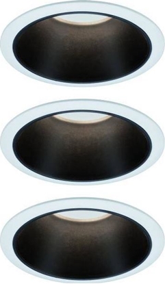 Picture of Paulmann Oprawa wbudowana Cole Coin 3-st cimnianie LED 3x6,5W 2700K 230V Biay/Czarny Mat /Tworzywo sztuczne