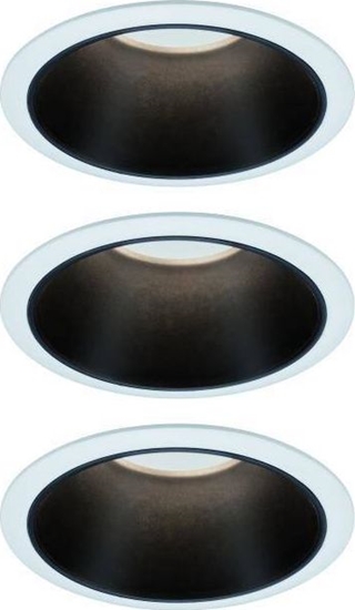 Picture of Paulmann Oprawa wbudowana Cole Coin 3-st cimnianie LED 3x6,5W 2700K 230V Biay/Czarny Mat /Tworzywo sztuczne